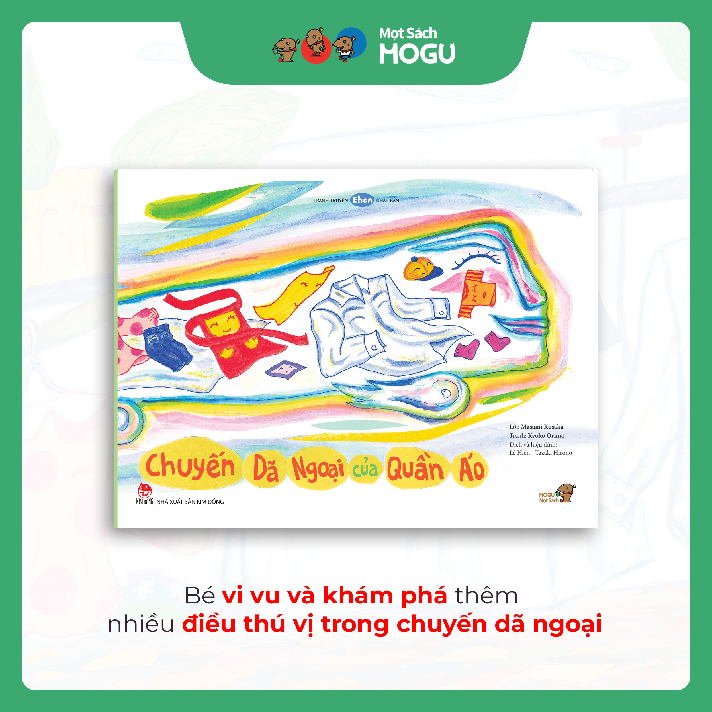 Truyện Ehon bé 3-4-5 tuổi - Chuyến dã ngoại của quần áo