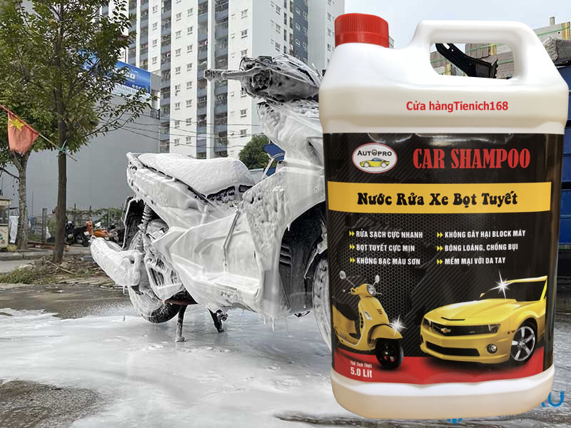 Nước rửa xe bọt tuyết Car Shampoo 5 lít cho ô tô xe máy