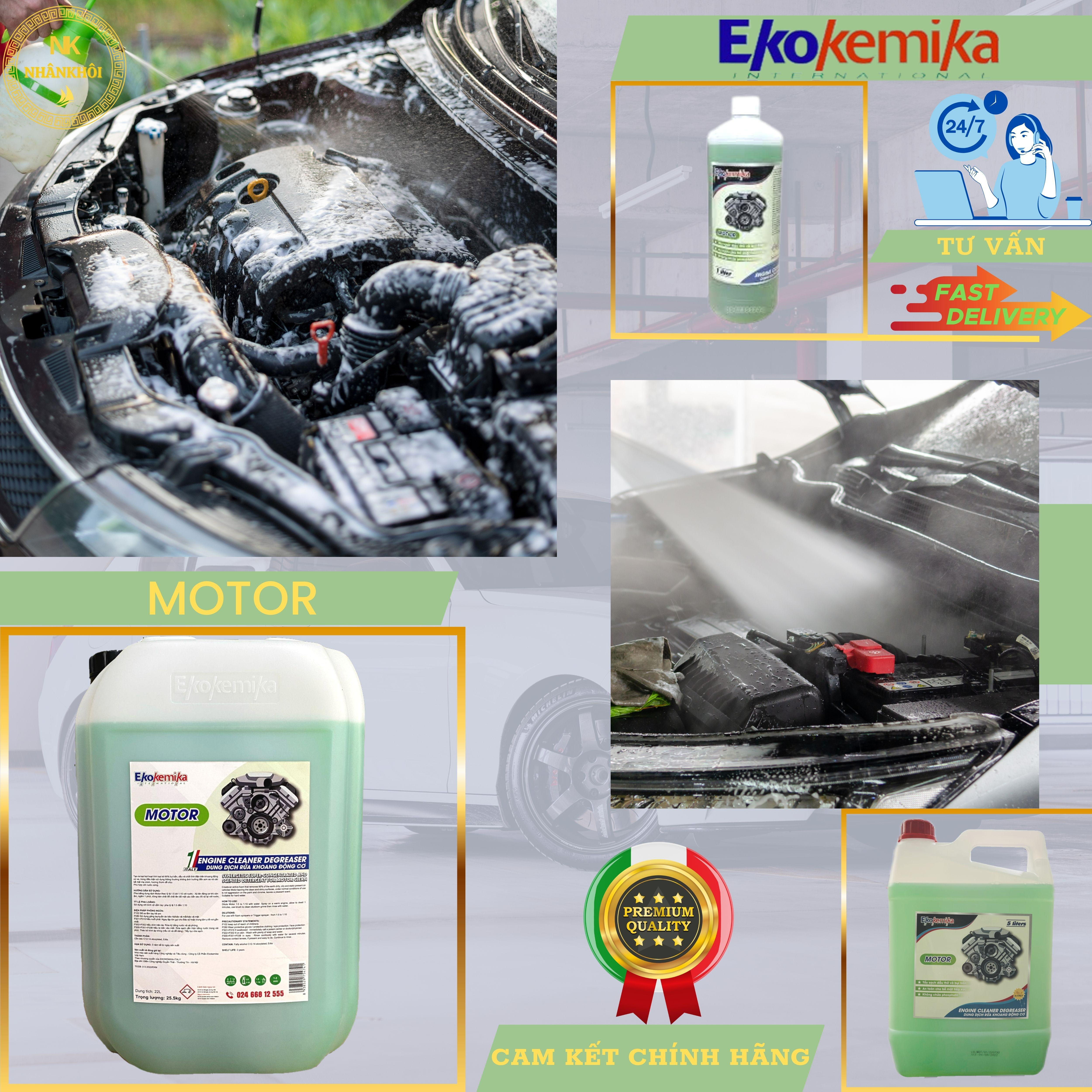 Motor - 1 lít - Dung dịch rửa khoang động cơ, khoang máy - Làm sạch dầu mỡ - Ekokemika