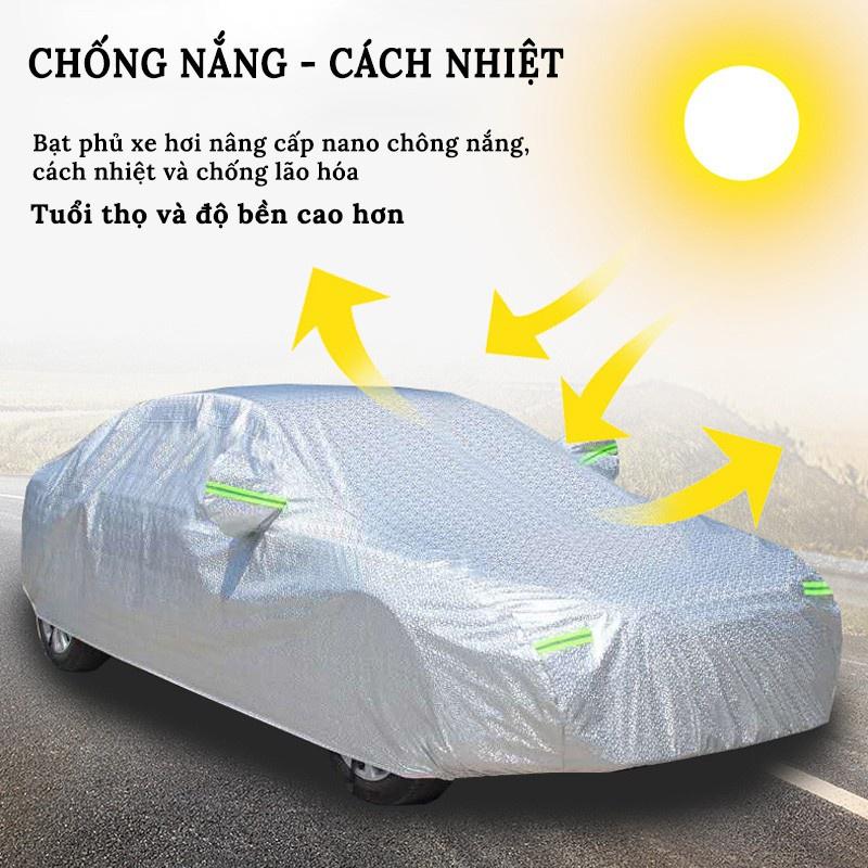 Bạt Phủ Xe Ô Tô Chevrolet Spark, Colorado, Trailblazer, Aveo, Cruze, Orlando, Captiva Bạt phủ Tráng nhôm 3 lớp