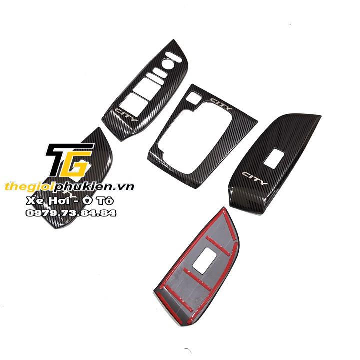 Ốp nội thất vân Carbon cho Honda City 2021 Cao cấp