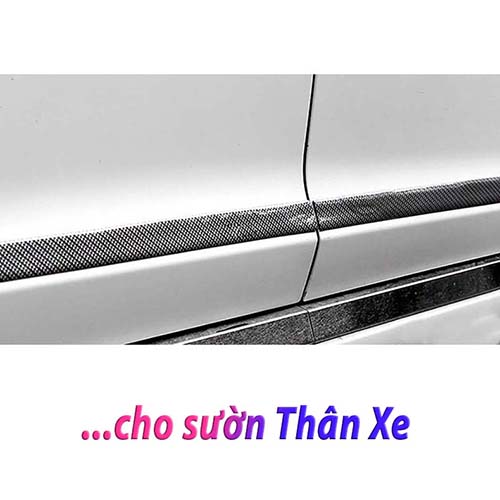 Decal Carbon Dán Xe Ô Tô - Chống Trầy Xước Rộng 7cm Kèm Băng Dính Chuyên Dụng Siêu Dính Chống Trầy Xước Cốp Xe, Thân Xe, Bậc Cửa Xe