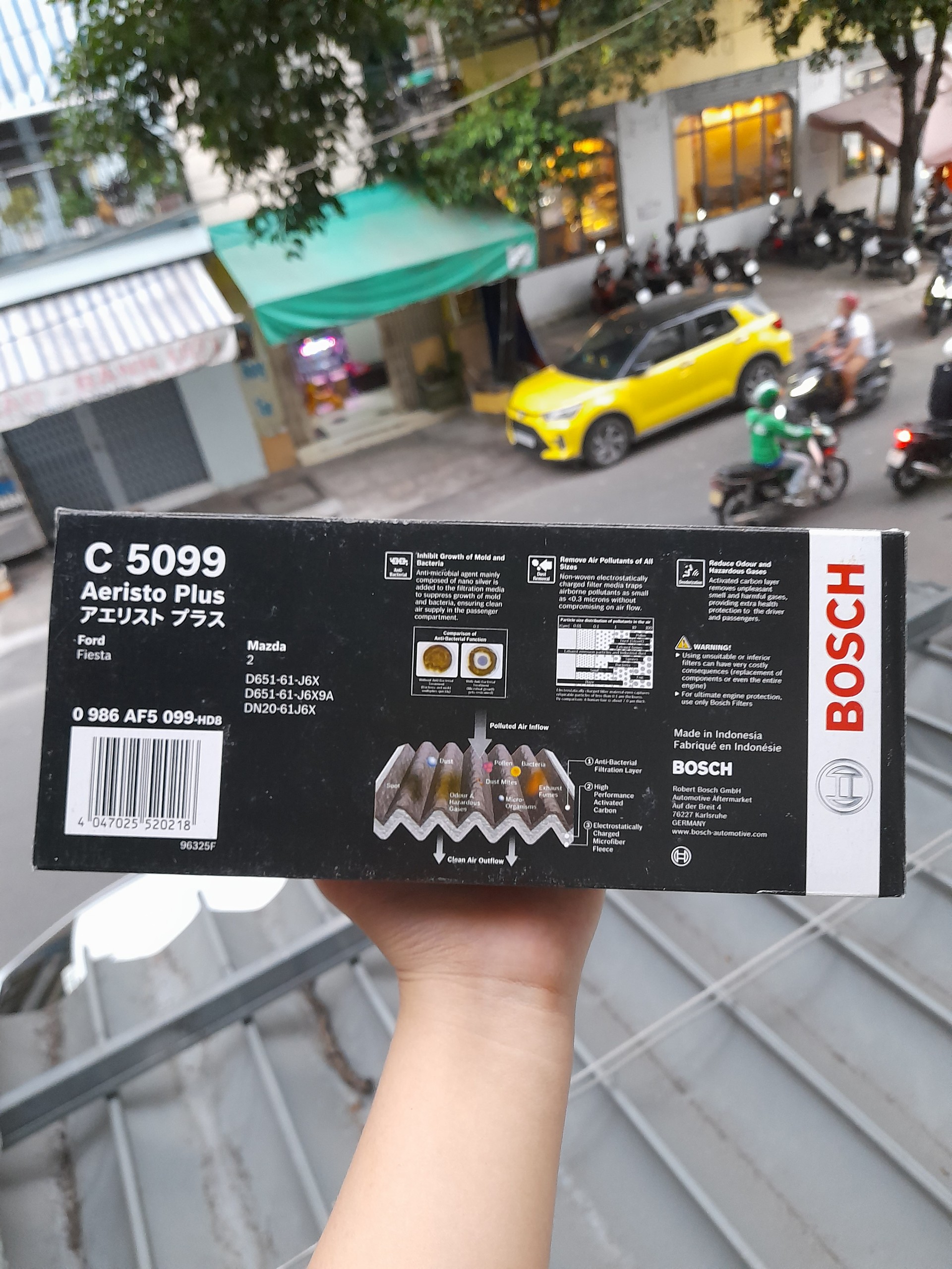 Lọc Gió Điều Hòa BOSCH C5099 | Dành Cho MAZDA Mazda2 ( 07- ); FORD Fiesta ( 10 - 13 ) ( Bộ 2 Cái ) | Tritin