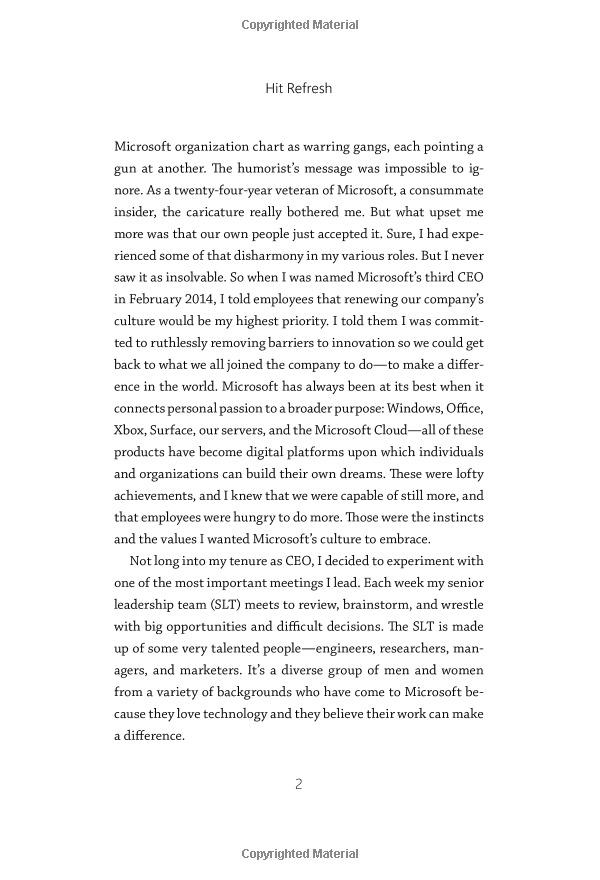 HIT REFRESH: THE QUEST TO REDISCOVER MICROSOFT’S SOUL AND IMAGINE A BETTER FUTURE FOR EVERYONE