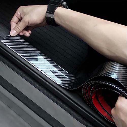 Decal Carbon Dán Xe Ô Tô - Chống Trầy Xước Rộng 7cm Kèm Băng Dính Chuyên Dụng Siêu Dính Chống Trầy Xước Cốp Xe, Thân Xe, Bậc Cửa Xe