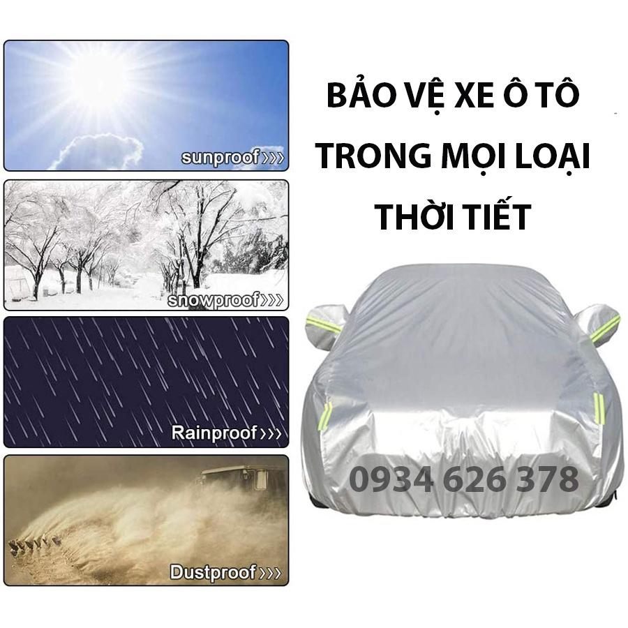 Bạt phủ ô tô Toyota Raize 3 lớp tráng bạc thông minh, chất liệu vải dù oxford cao cấp, áo chùm bảo vệ xe 4,5,7 chỗ