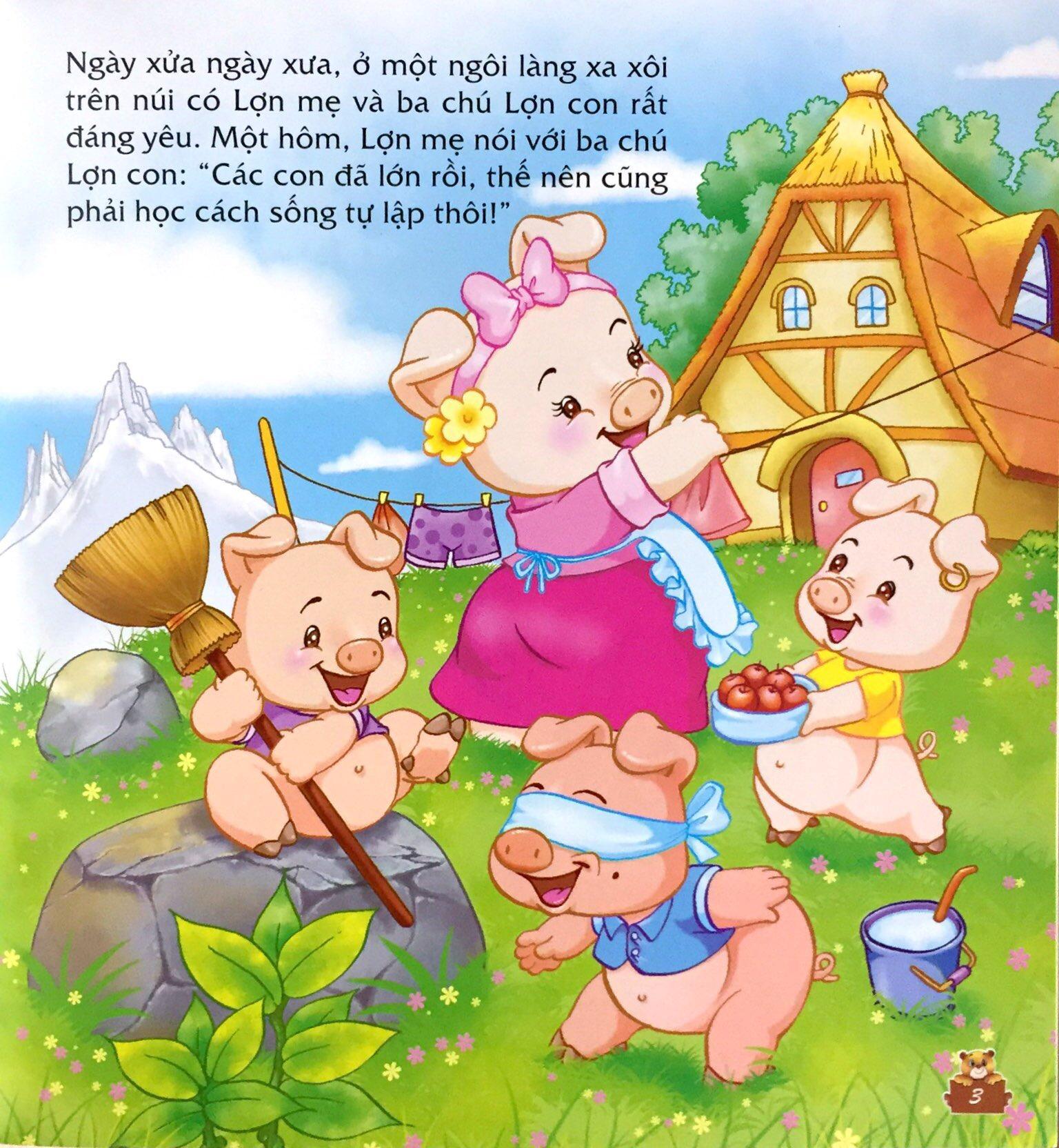 Sách Truyện Kể Ngày Xửa Ngày Xưa - Ba Chú Lợn Con