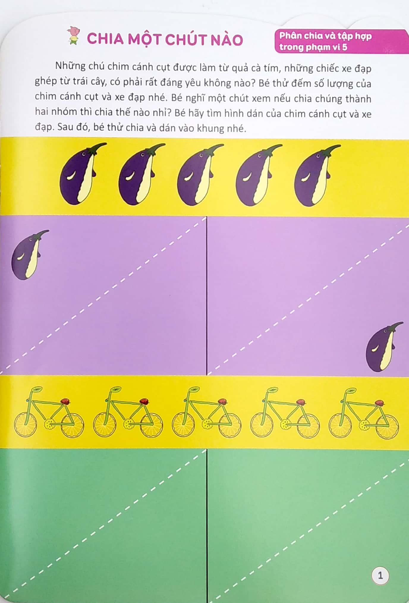 Bóc Dán Hình Thông Minh Phát Triển Khả Năng Tư Duy Toán Học IQ EQ CQ (5-6 Tuổi) - 198 Sticker (Quyển 1)