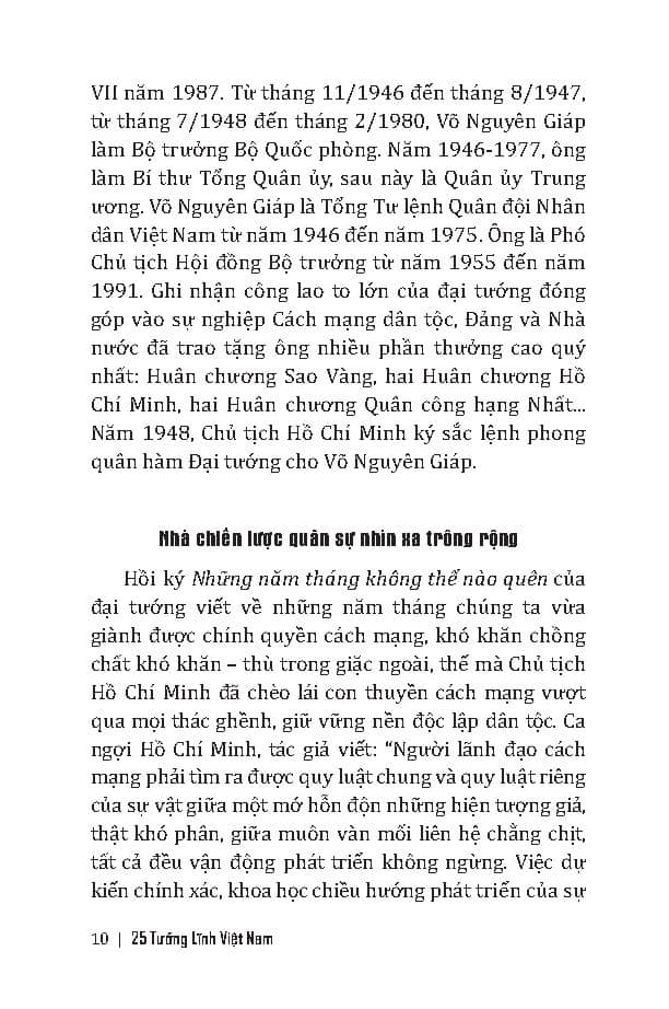Sách - 25 Tướng Lĩnh Việt Nam