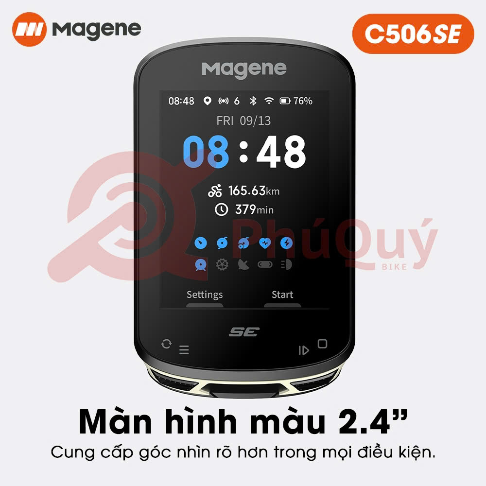Đồng Hố Tốc Độ Xe Đạp Dẫn Đường Magene C506 SE IPS 2.4 inch GPS WiFi Bluetooth Tương Thích Garmin Strava Hỗ Trợ Android iOS