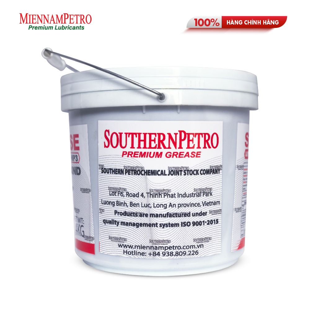 Mỡ Bôi Trơn MiennamPetro Sinogrease Lithium MP3 4KG Đa Dụng Bảo Vệ Xe Ô Tô Công Nghiệp Cao Cấp