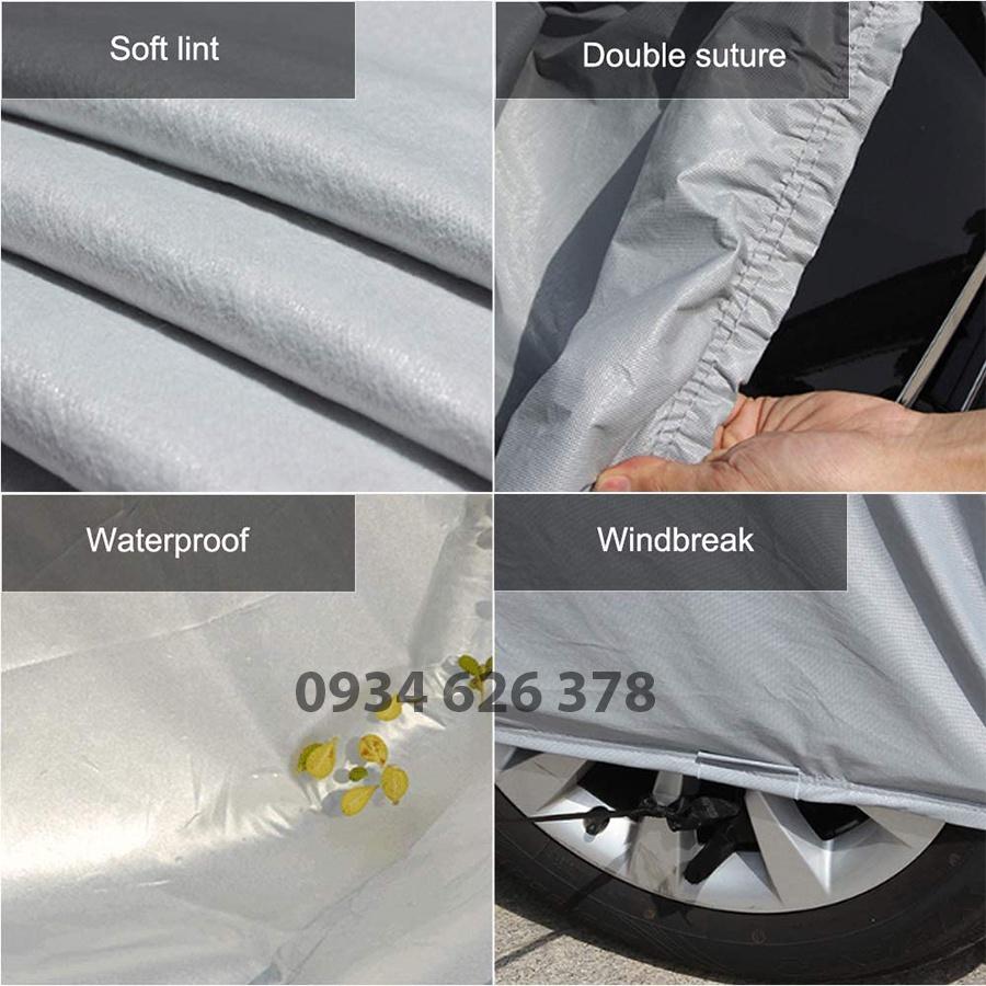 Bạt phủ ô tô Toyota Raize 3 lớp tráng bạc thông minh, chất liệu vải dù oxford cao cấp, áo chùm bảo vệ xe 4,5,7 chỗ