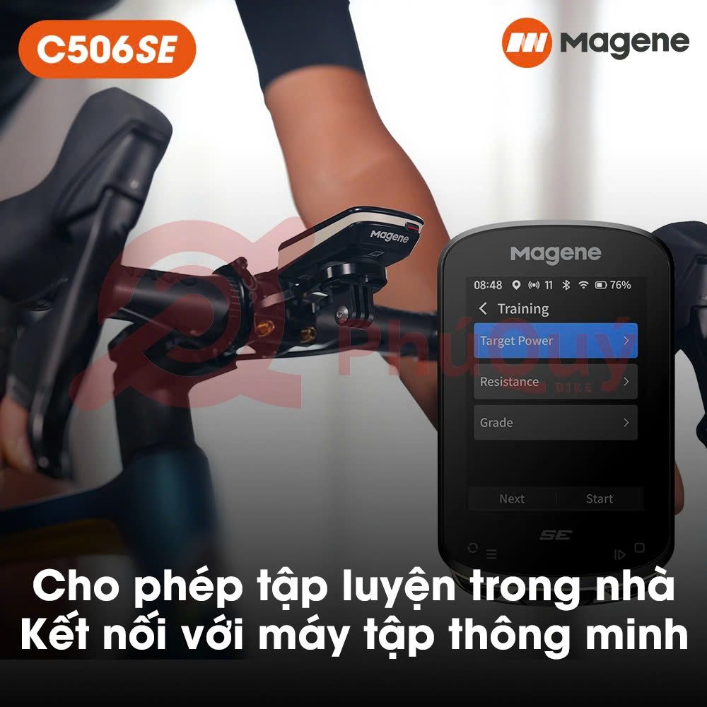 Đồng Hố Tốc Độ Xe Đạp Dẫn Đường Magene C506 SE IPS 2.4 inch GPS WiFi Bluetooth Tương Thích Garmin Strava Hỗ Trợ Android iOS