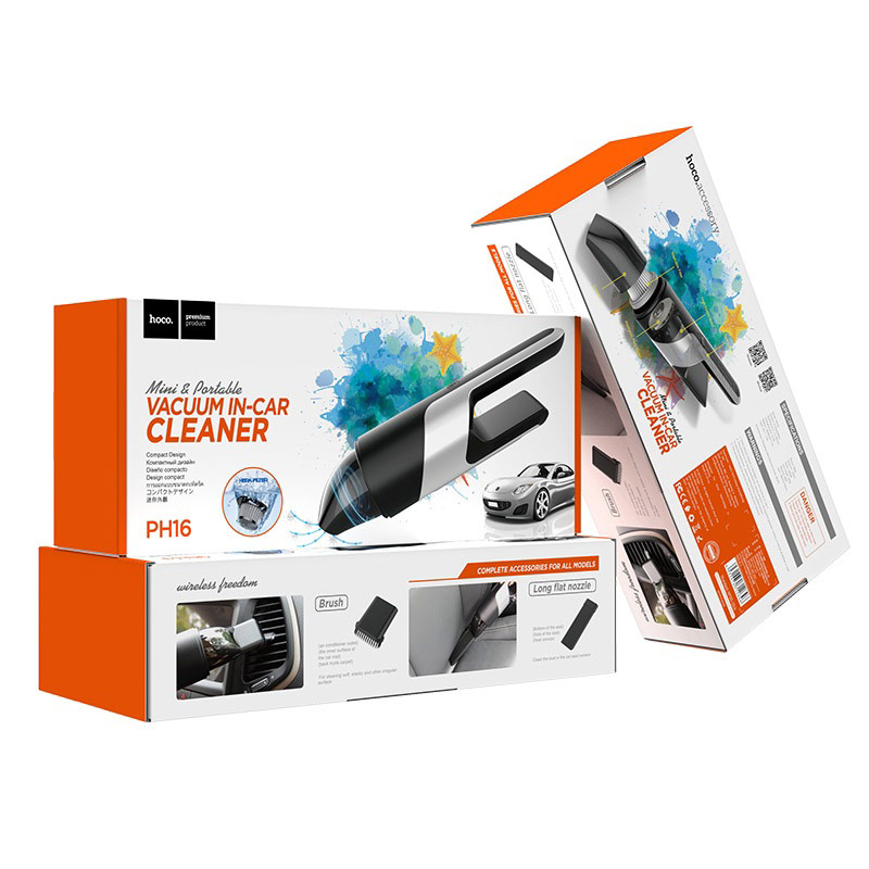 Máy hút bụi cầm tay xe hơi Hoco PH16 - Hàng chính hãng