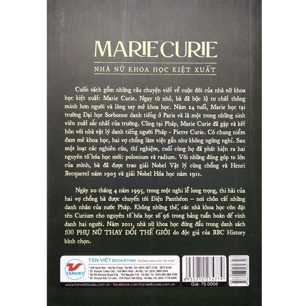 Marie Curie - Nhà Nữ Khoa Học Kiệt Xuất
