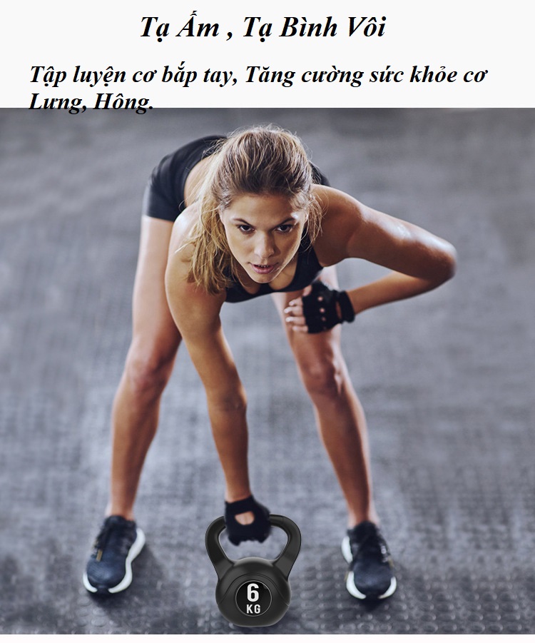 Tạ Ấm 6kg , Tạ Bình Vôi Bê Tông Bọc Nhựa PE Cao Cấp Luyện Tập Thể Dục Thể Hình Tại Nhà Với Tạ Bình Vôi Để Có Vóc Dáng Như Ý
