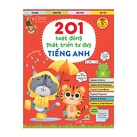 Sách cho bé - 201 Hoạt Động Phát Triển Tư Duy - Tiếng Anh - Sách tương tác - Dành cho trẻ từ 5 tuổi