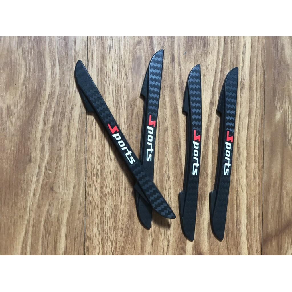 Bộ 4 miếng cao su dán cánh cửa xe Chống va đập Logo SPORT