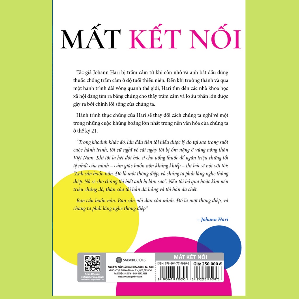 Sách - Mất Kết Nối (Lost Connections) - Tác giả Johann Hari SGB
