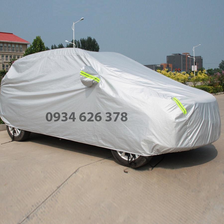 Bạt phủ ô tô Toyota Raize 3 lớp tráng bạc thông minh, chất liệu vải dù oxford cao cấp, áo chùm bảo vệ xe 4,5,7 chỗ