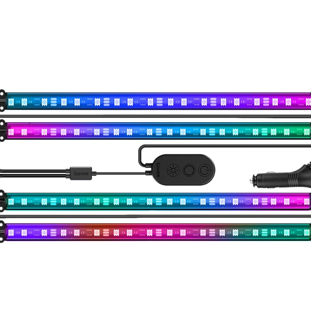 Dây Đèn LED trang trí nội thất ô tô Govee RGBIC Interior Car Lights H7090 | Điều khiển qua App và Remote, nháy theo nhạc