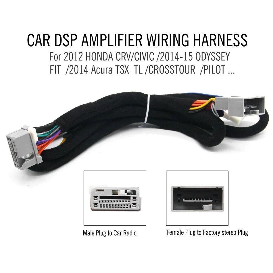 DÂY CẮM AMPLY/DSP, KẾT NỐI ĐẦU NGUYÊN BẢN CHO XE Ô TÔ HONDA ACCORD, ODYSSEY, CIVIC, CRV, FIT, CHUẨN PLUG AND PLAY.