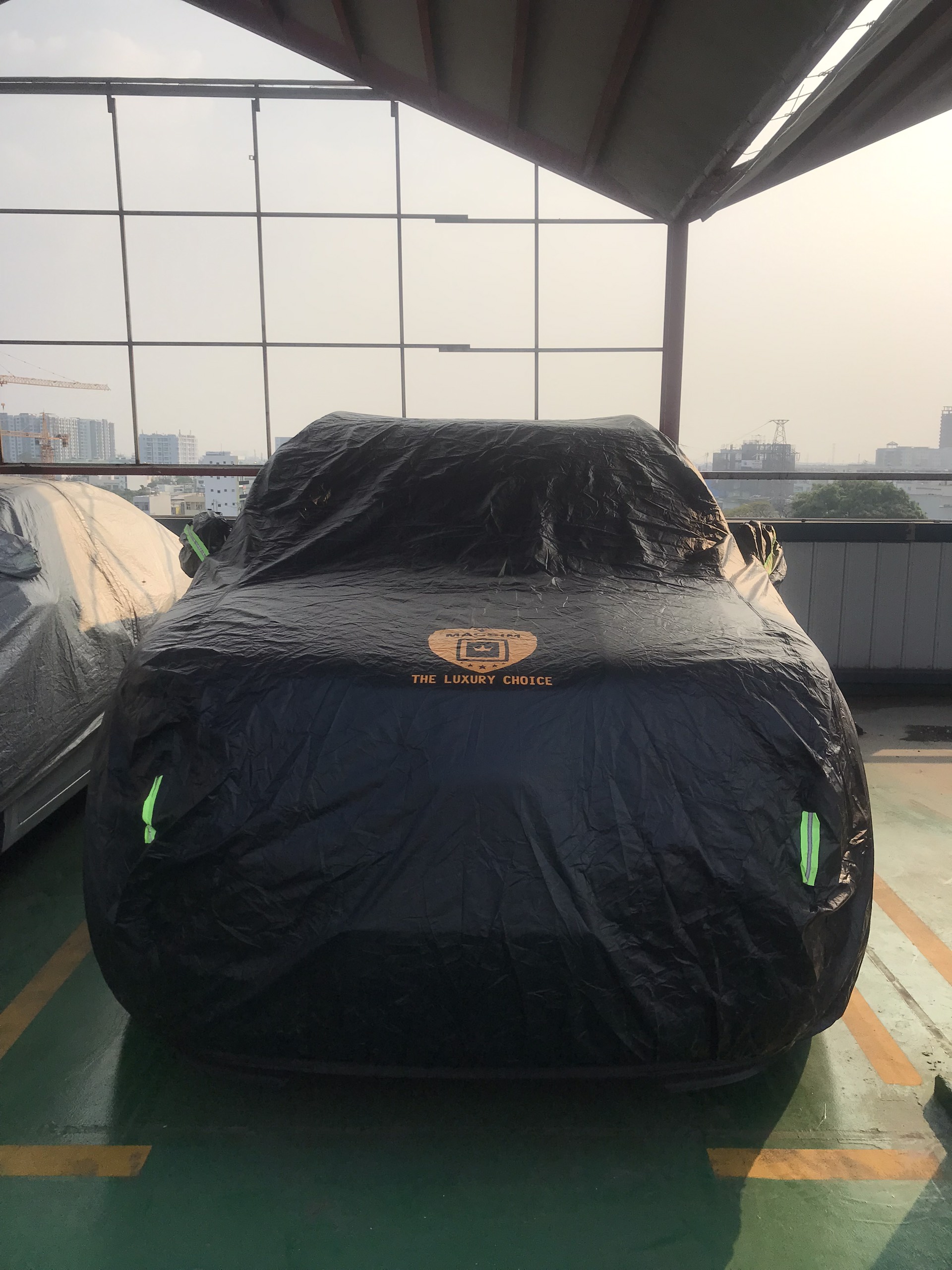 Bạt phủ ô tô BMW 1-Series chất liệu Polyester - màu đen cao cấp MACSIM màu đen - sử dụng trong nhà và ngoài trời