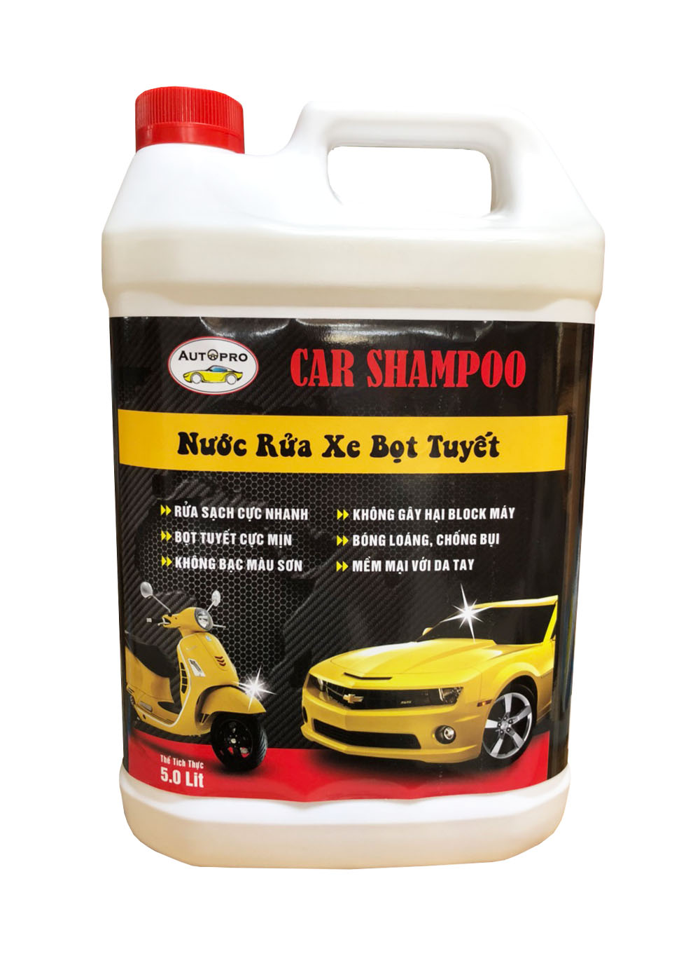 Nước rửa xe bọt tuyết Car Shampoo 5 lít cho ô tô xe máy
