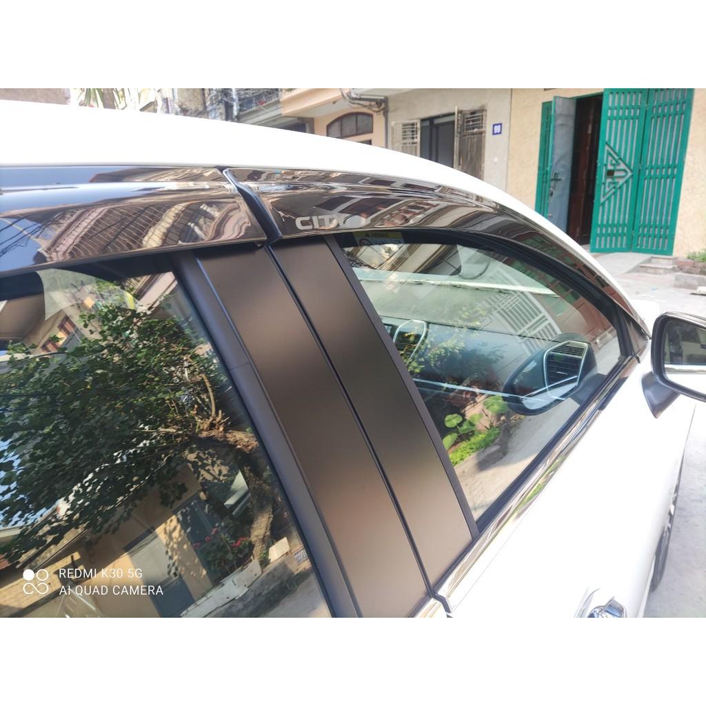 Vè Che Mưa Đen Honda City 2021 bộ 4 chiếc có sẵn keo dính 2 mặt
