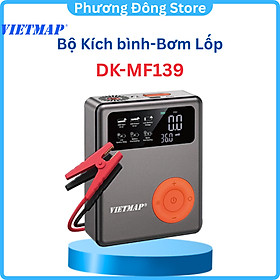 Bơm lốp đa năng kết hợp kích bình ắc quy VIETMAP 4 trong 1 - Hàng chính hãng