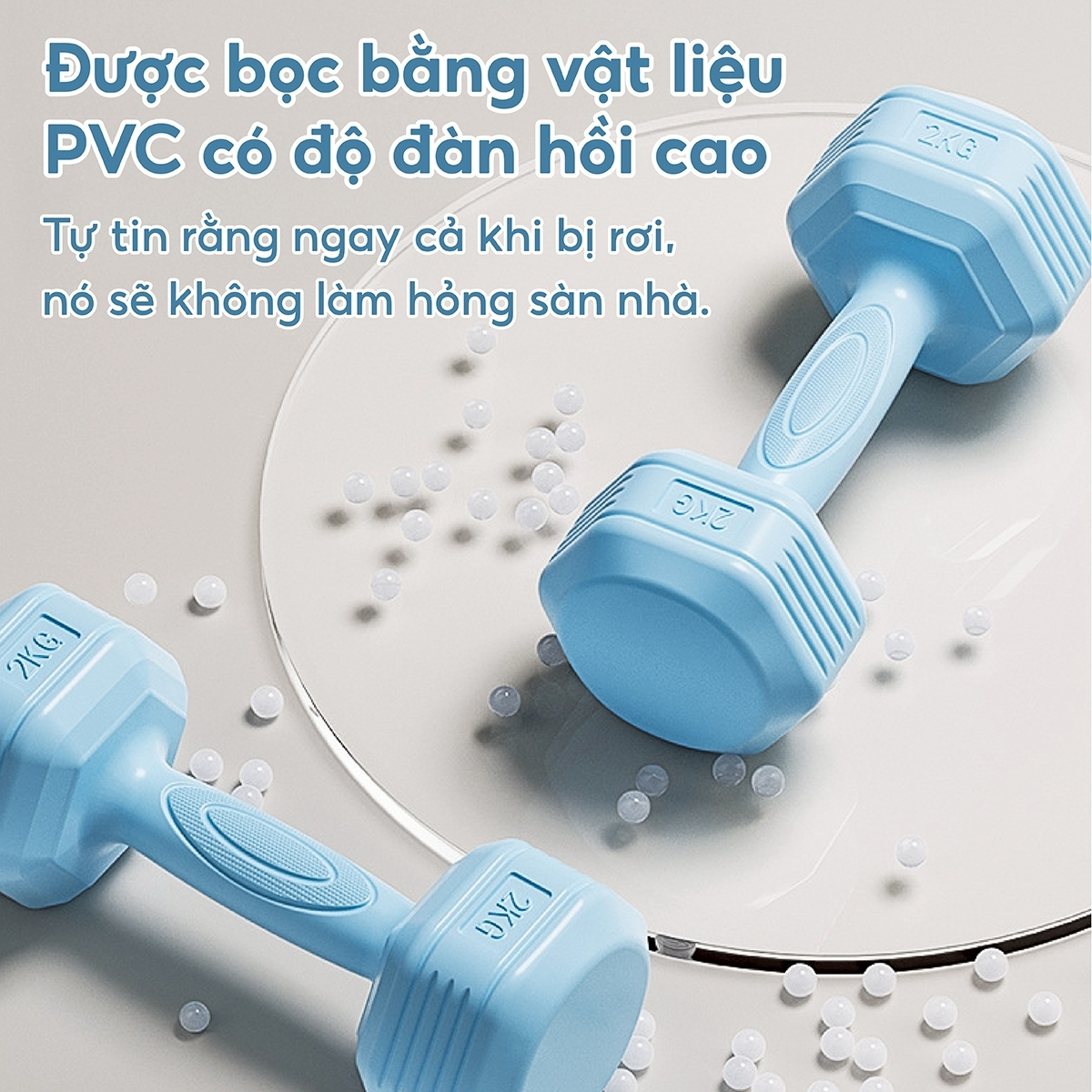 Tạ Tập Tay Nhựa 314 - 2KG Chuyên Tập Gym Yoga Pilates Thể Dục Tại Nhà