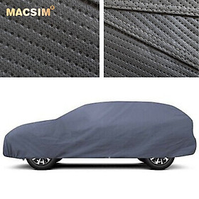 Bạt phủ ô tô chất liệu vải không dệt 3 lớp cao cấp thương hiệu MACSIM cho xe ô tô Volkswagen Teramont X-5 chỗ- màu ghi