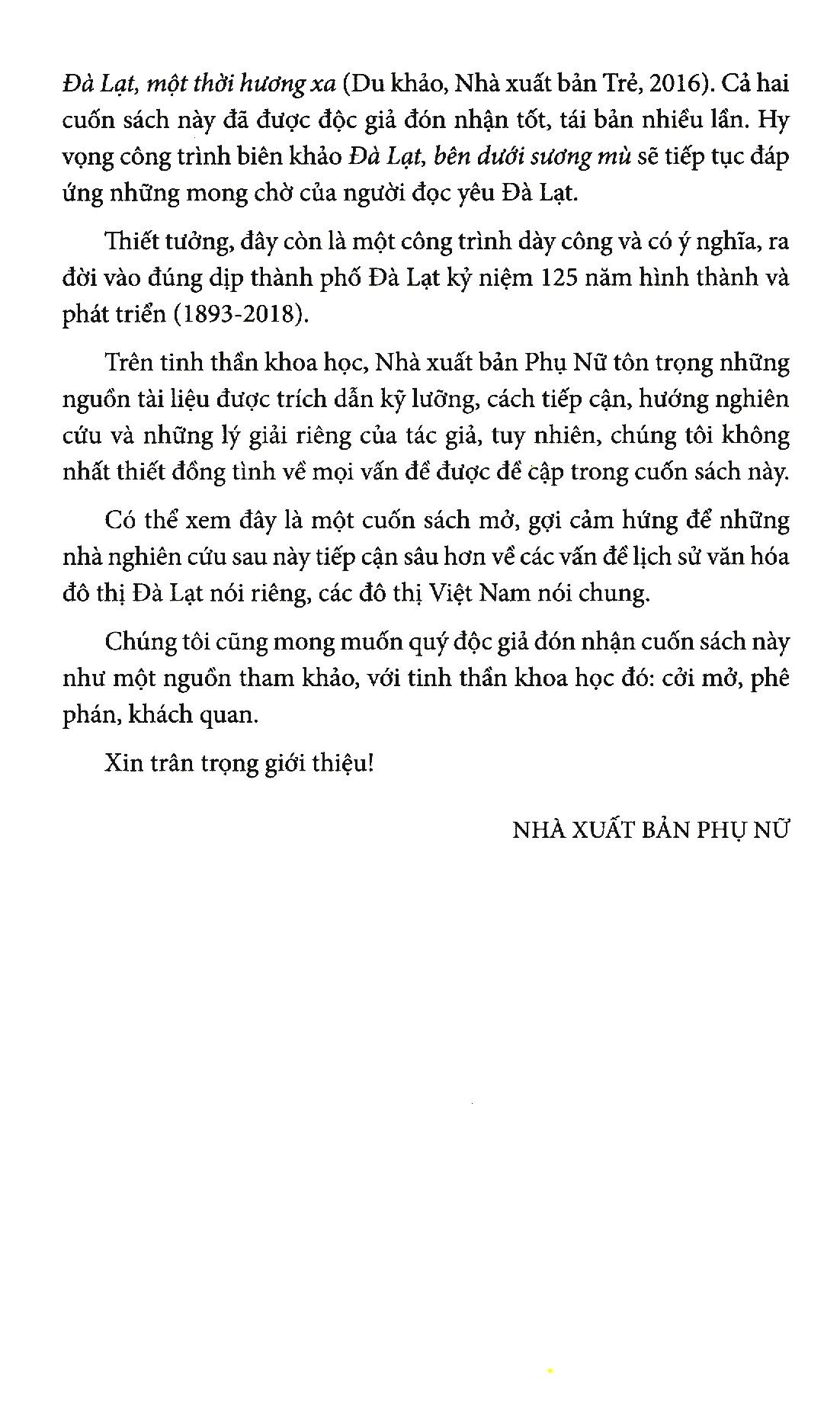 Đà Lạt Bên Dưới Sương Mù