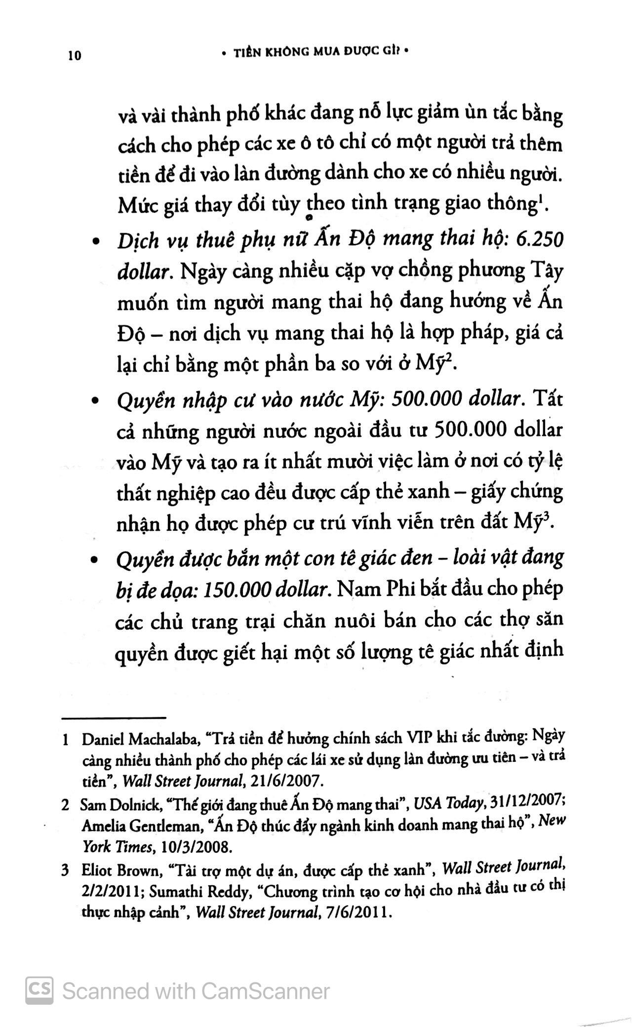 Tiền Không Mua Được Gì (What money can