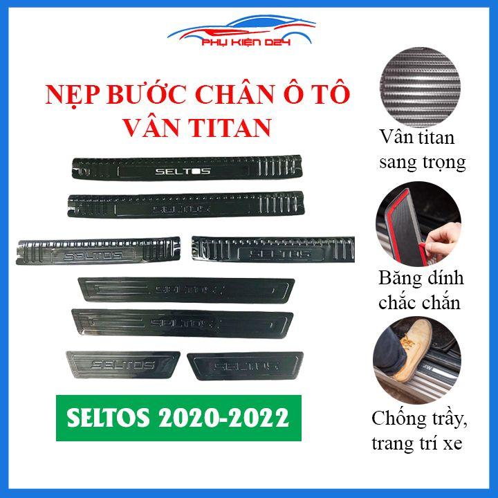 Nẹp bước chân trong ngoài TITAN ô tô Seltos 2020-2021-2022 chống trầy bảo vệ trang trí xe