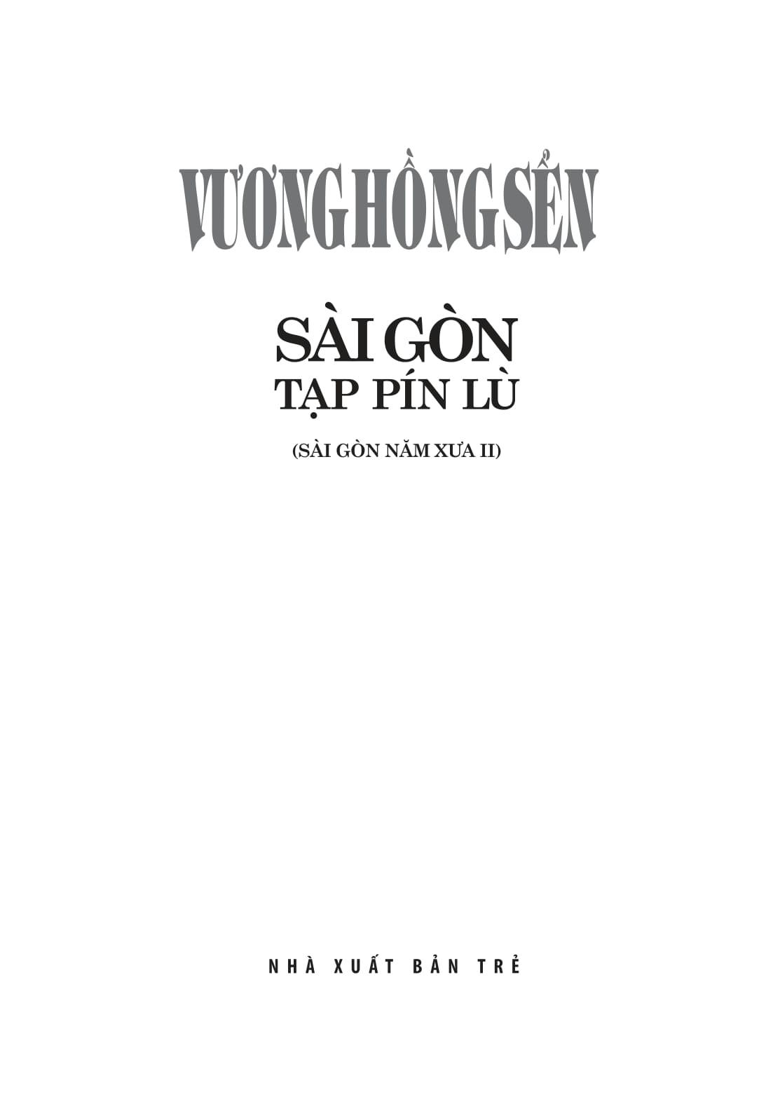 Sách - Sài Gòn Tạp Pín Lù