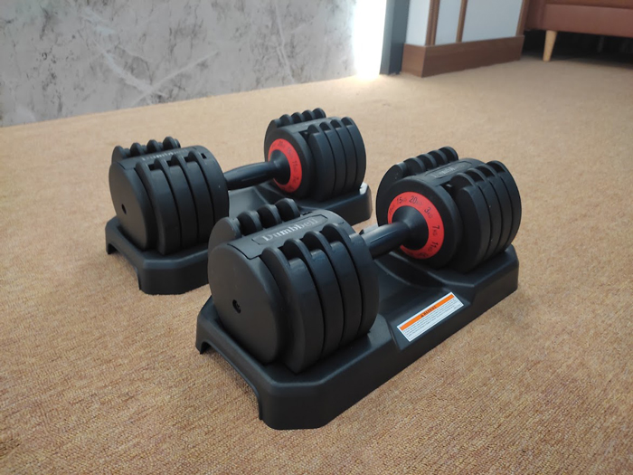 Bộ tạ tay điều chỉnh 20kg (2 tay = 40kg), tạ tay xoay tay cầm điều chỉnh mức nặng linh hoạt T THIEN TRUONG SPORT