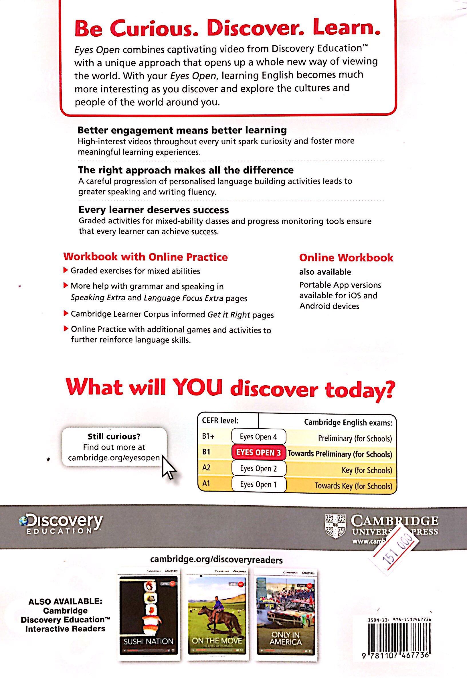 Eyes Open Level 3 Workbook w Online Practice
