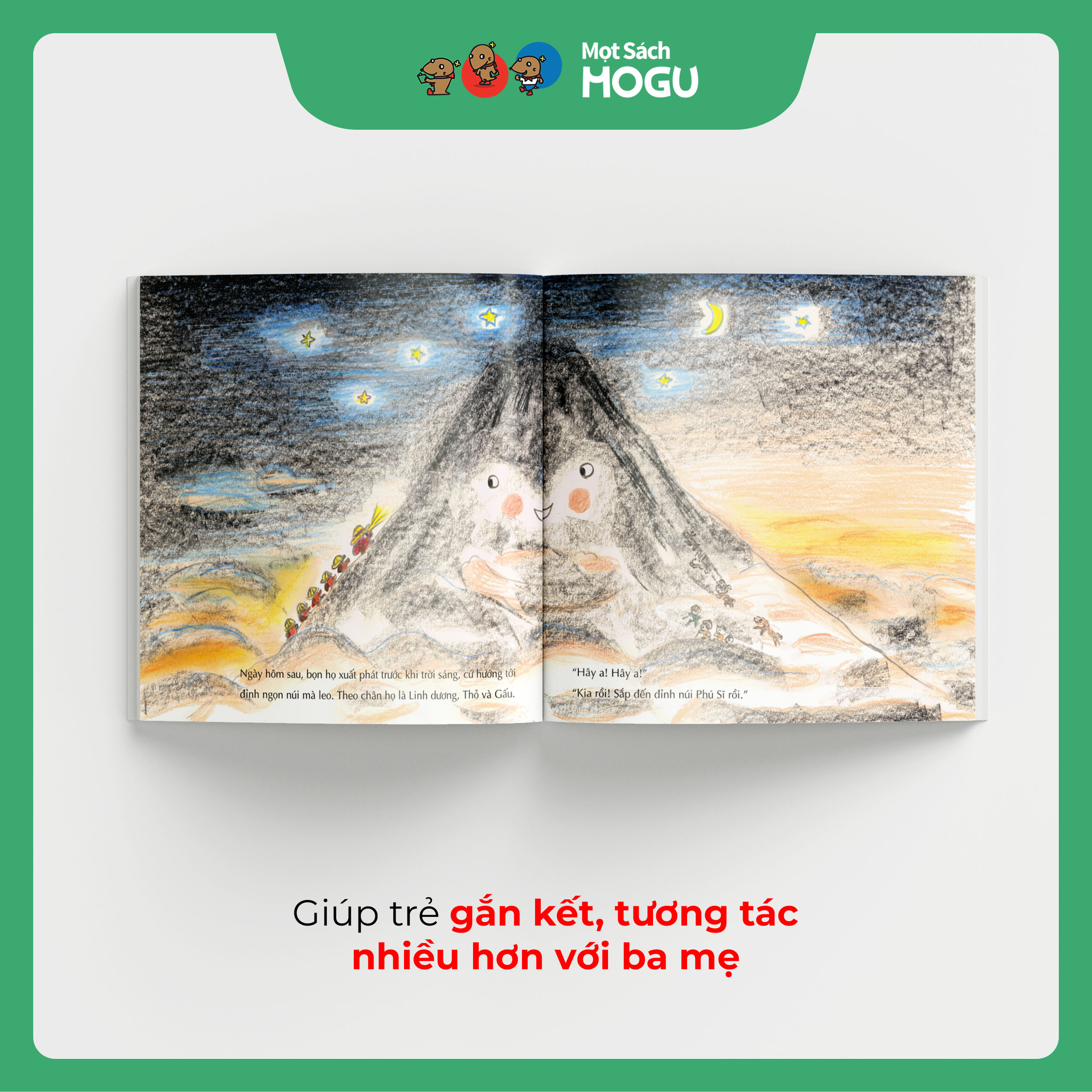 Truyện Ehon bé 3-4-5 tuổi - Cô cá Setoichi Taiko muốn leo núi Phú Sĩ