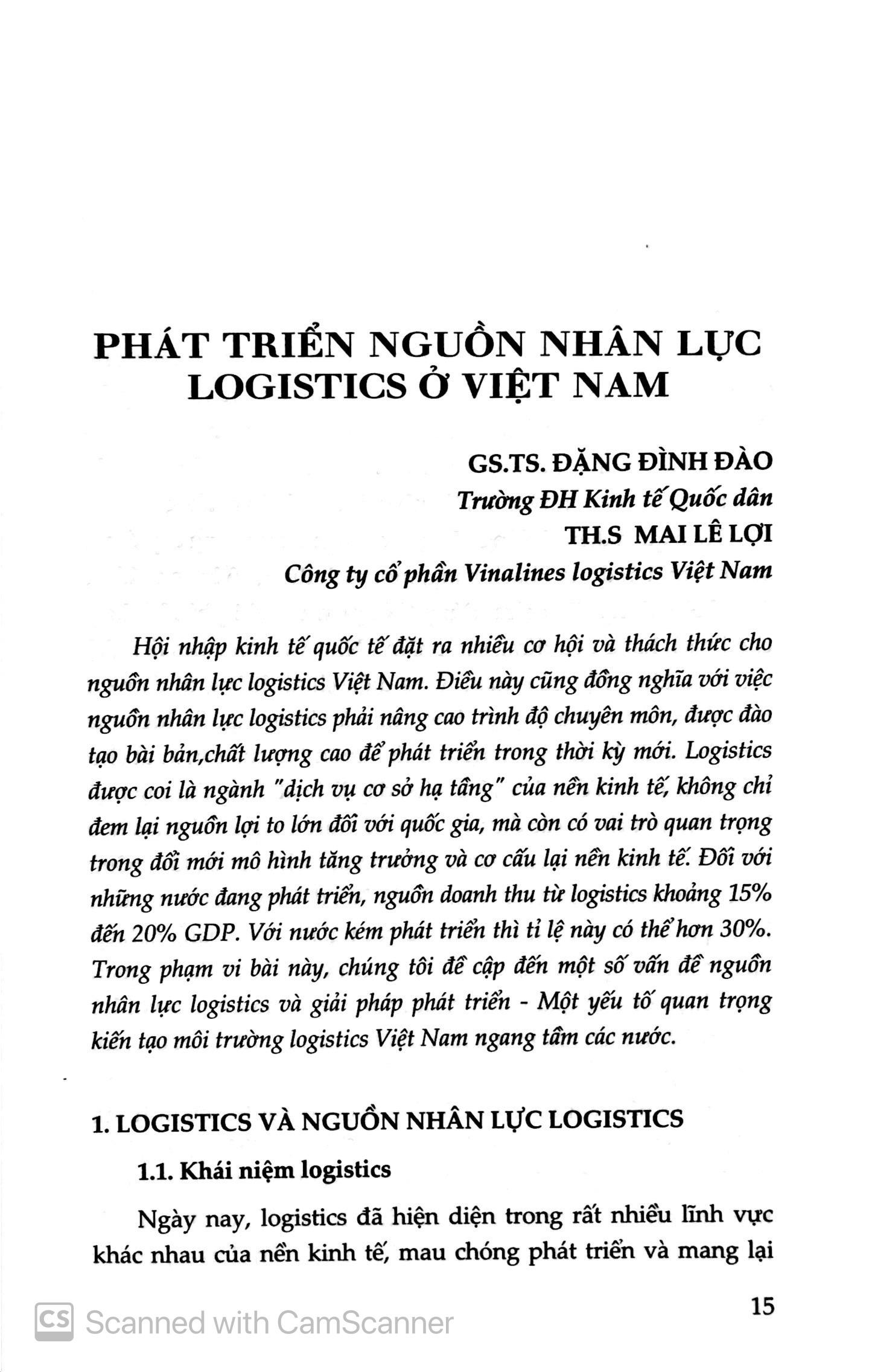 Quản Trị Nguồn Nhân Lực LOGISTISC Ở Việt Nam