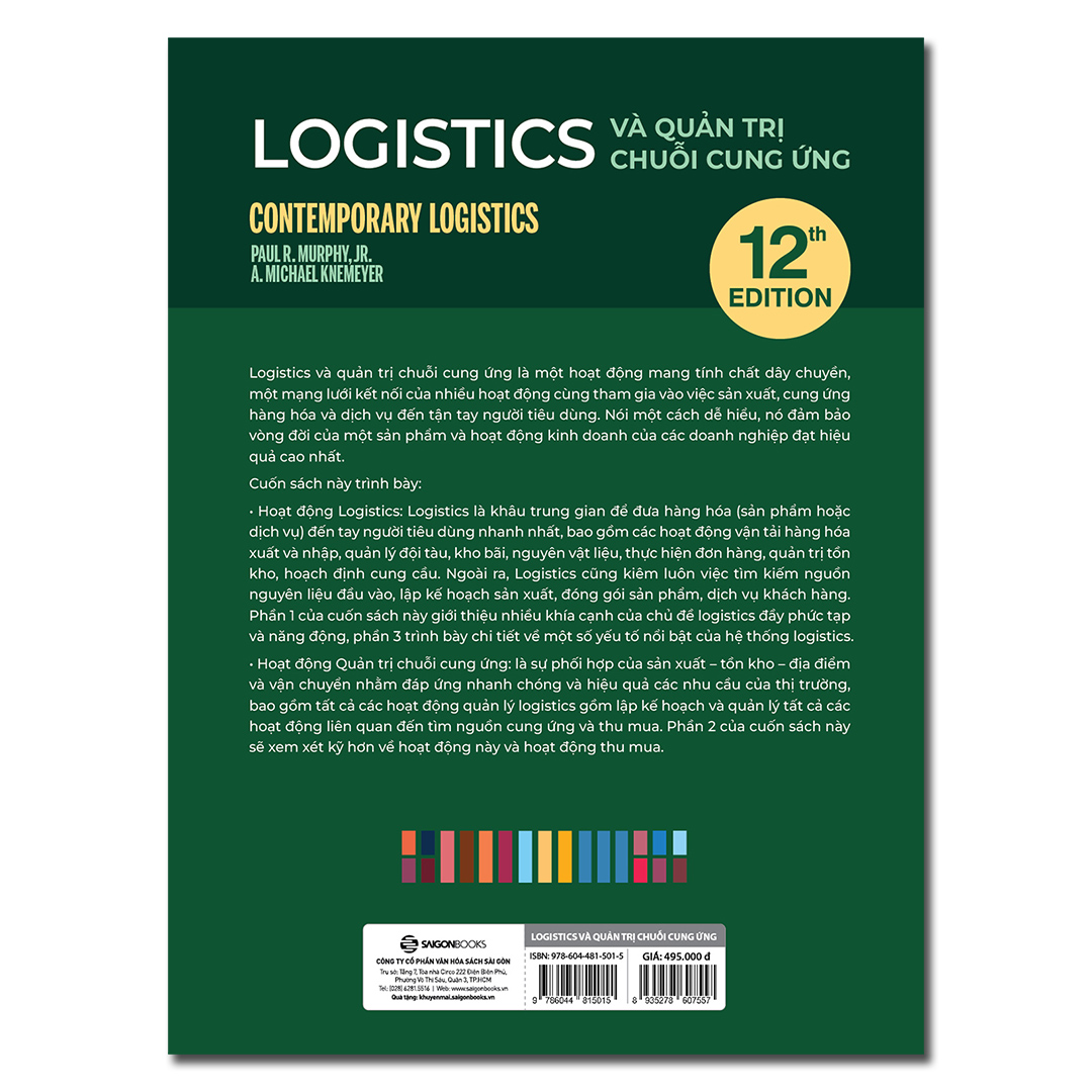 Sách - Textbook Logistics Và Quản Trị Chuỗi Cung Ứng - Tác giả Paul R. Murphy, Jr. and A. Michael Knemeyer