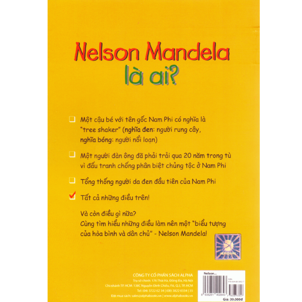 Bộ Sách Chân Dung Những Người Làm Thay Đổi Thế Giới - Nelson Mandela Là Ai?