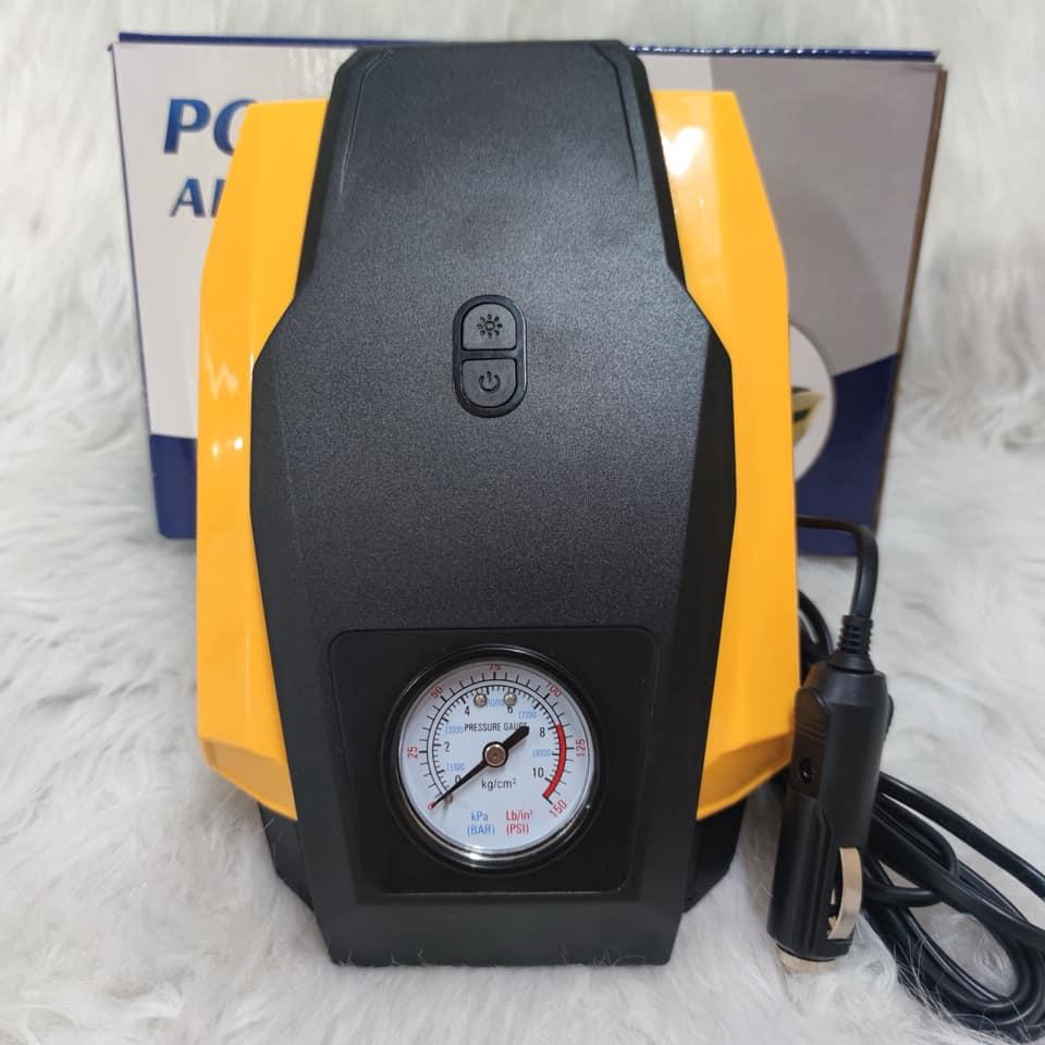 Bơm Xe Ô Tô - Bơm Lốp Ô Tô 1 Xi Lanh Có Đèn Phù Hợp Xe 4-7, Xe Tải Loại Nhỏ 1 Tấn