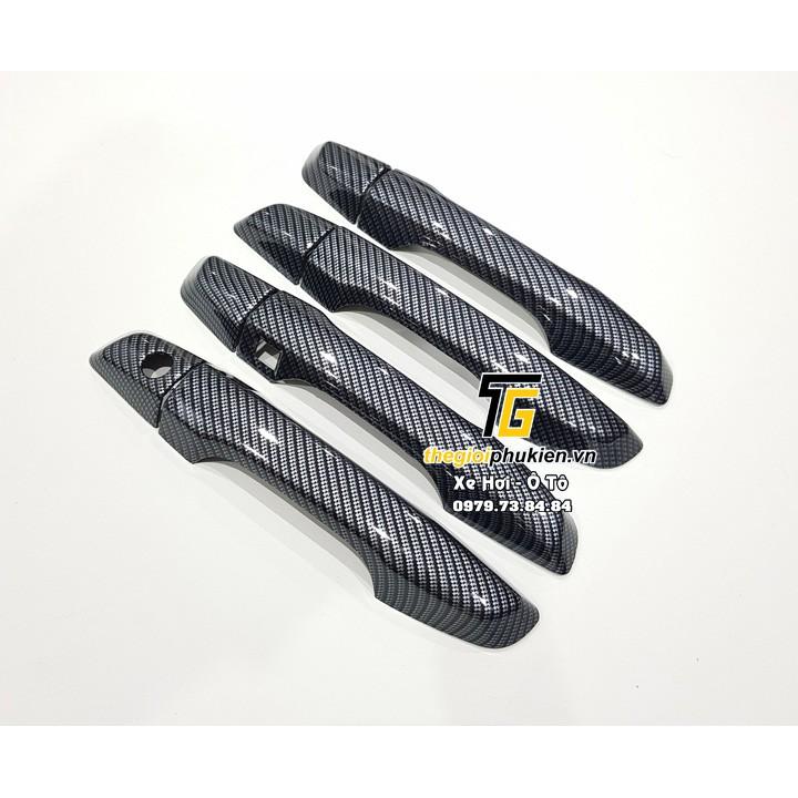 Bộ ốp tay nắm, ốp hõm cửa xe vân Carbon Honda CR-V, CRV 2018-2020
