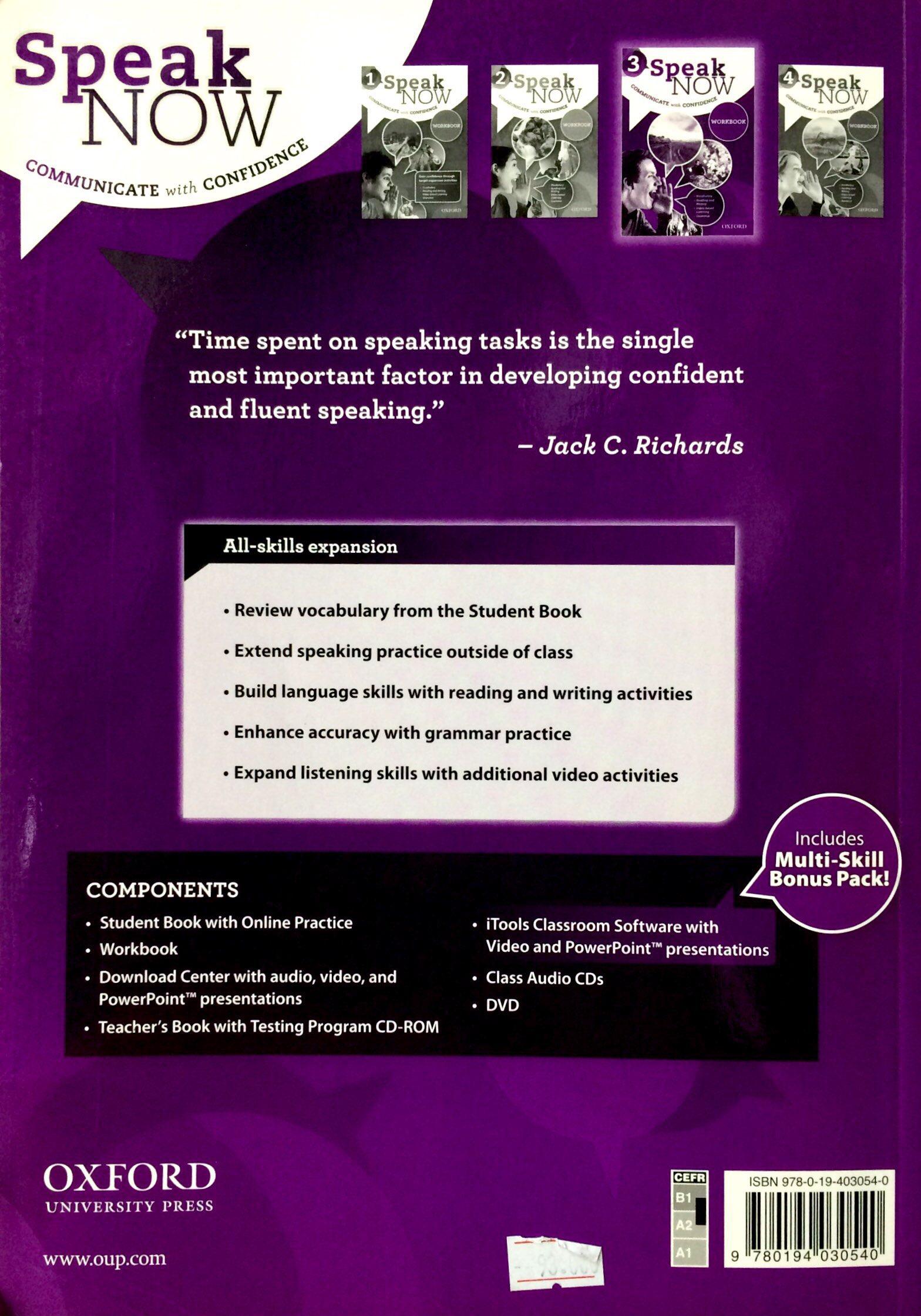 Speak Now 3 Workbook