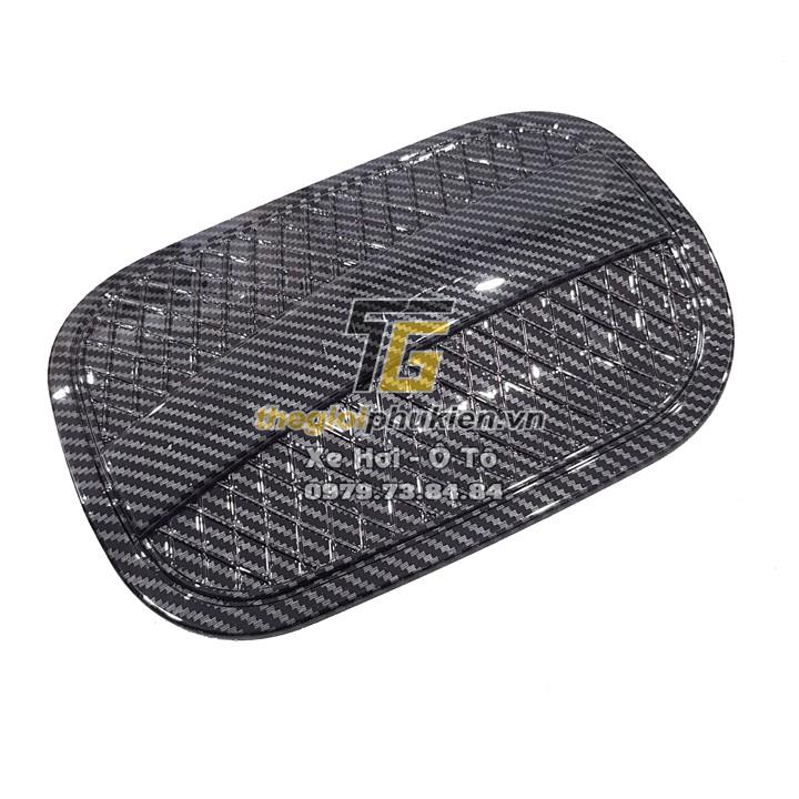 Ốp nắp đậy bình xăng dành cho Hyundai Santafe 2019-2021 vân Carbon