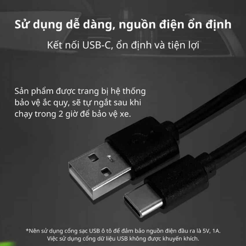 Máy khử mùi, lọc không khí trên xe ô tô Philips GP5301 - Cảm biến chất lượng không khí: 3 màu AQI - HÀNG NHẬP KHẨU