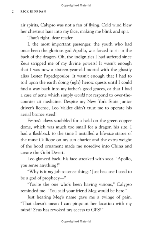The Trials of Apollo Series #2: The Dark Prophecy
