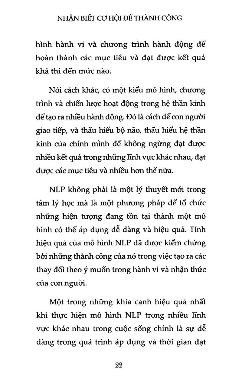 Nhận Biết Cơ Hội Để Thành Công