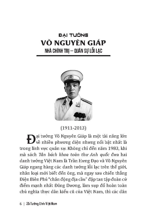 Sách - 25 Tướng Lĩnh Việt Nam